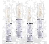 Coriandoli Cannoni Bianchi*4pcs, FePen Cannone Spara Coriandoli Matrimonio, Sparacoriandoli Compleanno, Party Popper, Tubi Coriandoli Carta, Coriandoli Cannone Biodegradabile Carta