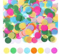 Coriandoli colorati, 6000 pezzi, 2,5 cm, per compleanno, grande, multicolore, rotondi, decorazione da tavolo, confetti di carta, per compleanno, matrimonio, festa, decorazione (60 g)