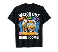 Coriandoli con Autobus Watch out Preschool Here I Come Maglietta