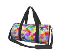 Coriandoli cuore arcobaleno, Borsone da viaggio di grande capacità Borsa rotonda Borsa da viaggio sportiva Borsa da viaggio Borsa da fitness