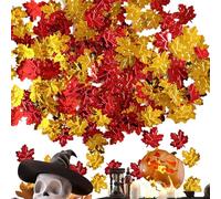 Coriandoli da tavola autunnale, coriandoli di foglie autunnali, coriandoli autunnali, con glitter a forma di foglie d'acero, 15 g, per il giorno del Ringraziamento, set per feste