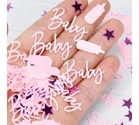 Coriandoli decorativi per festa gender reveal, coriandoli sparsi sul tavolo, decorazioni per il festa di nascità, regali per la famiglia 30 g,50 g,15 gBlocchi di colore,Geometrico,LetterePolicloruri d