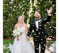 Coriandoli di carta di riso solubili in acqua, 20000 pezzi, 150 grammi, 2 cm, biodegradabili, per spedire all'aperto, spiaggia, ricevimento, cerimonia, celebrazione, decorazione classica moderna