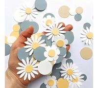 Coriandoli di compleanno per bambini, decorazioni per feste con ragazzo o margherita, 100 coriandoli in tessuto blu, vibranti, leggeri, riutilizzabili, per giochi da doccia, decorazione da tavolo