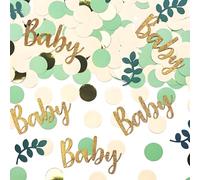 Coriandoli di compleanno per bambini, decorazioni per feste per ragazzi o ragazze, 100 coriandoli in tessuto verde oro, leggeri e riutilizzabili, decorazione da tavolo per feste di compleanno e
