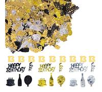 Coriandoli dorati per 13° compleanno, 45 g, metallizzati, luccicanti, da spargere sulla tavola, decorazioni per feste di compleanno