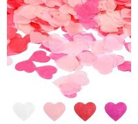 Coriandoli romantici ed ecologici a forma di cuore, 10.000 cuori di carta biodegradabili per decorazioni di nozze, in bianco, rosso, rosa, rosa (rosa, rosso, bianco, 9000 pezzi)