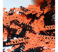 Coriandoli Word Happy Halloween Nero, Arancione - Retail Pak #7789 - Nave gratuita