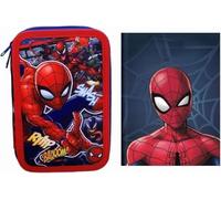 Coriex Astuccio 3 zip Spiderman più diario Spiderman (Blu)