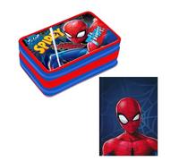 Coriex Astuccio 3 zip Spiderman più diario Spiderman (Rosso)