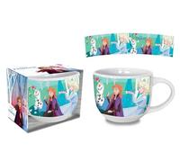 Coriex Disney Frozen II Tazza Larga In Ceramica Con Manico Per Bambine Anna Ed Elsa, Tazza per Colazione 380 ml, Idea Regalo, 3+ Anni, D06580MC