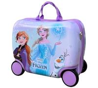 Coriex Trolley Cavalcabile Frozen, Valigia da Viaggio per Bambini Rigida in ABS, Cavalcabile Trainabile con Tracolla 23L 45 x 22 x 34 cm, Multicolore