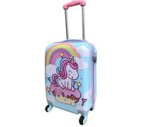 Trolley Rigido Unicorno, Valigia da Viaggio per Bambini, Borsa da Viaggio Resistente in ABS con Manico Regolabile e 4 Ruote Multidirezionali,31 L,34.5x20x51 cm,Multicolore
