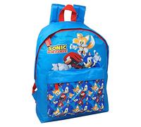 Zaino Modello Americano Sonic, Borsa, Zaino, Tempo Libero, Scuola, Palestra, 27 x 38 x 13 cm, Blu- SN4356MC