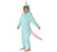 corimori (14+ Modelli Pigiama Animali Bambini Costume Kigurumi Tuta Animale Cosplay Carnevale, (130-150 cm), Unicorno Turchese, 1851