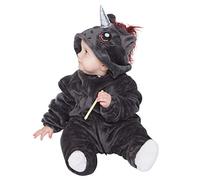 corimori 1850 (4+ designs) Ruby l'unicorno PunkCostume Neonati Tuta Kigurumi Animale Pigiama Intero (70-90 cm), Nero