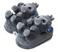 corimori (20+ designs Pantofole Peluche Animali Donna Uomo Bambini, Taglia Unica 34-44, Scimpanzé, Grigio, 1847