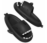 corimori Ciabatte da bagno per squalo, antiscivolo, ad asciugatura rapida, comode con design di squalo (taglia 34-43), Nero 01, 42/43 EU