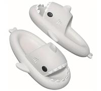 corimori Ciabatte da bagno per squalo, antiscivolo, ad asciugatura rapida, comode con design di squalo (taglia 34-43), Bianco 15, 36/37 EU
