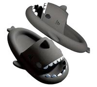 corimori Ciabatte da bagno per squalo, antiscivolo, ad asciugatura rapida, comode con design di squalo (taglia 34-43), Grigio Scuro 13, 42/43 EU