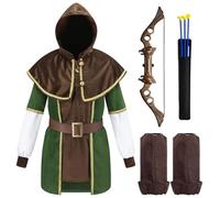 corimori - Costume da Robin Hood con Arco e Freccia per Bambini | Per ragazzi e ragazze