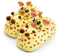corimori - Pantofole in peluche due taglie uniche (per bambini 25-33,5 e adulti 34-44), con elastico e suola flessibile, adatte a tutti, 34/44 EU