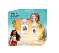 Corine de Farme - Cofanetto Vaiana: acqua profumata 150 ml + shampoo 2 in 1 300 ml + asciugamano in microfibra - profumo di cocco, 96% naturale, districante, nutre capelli secchi