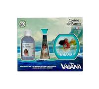 Corine de Farme - Cofanetto Vaiana con Eau de Toilette 50 ml, bagno schiumogeno 300 ml e scatola per gustare - Regalo per ragazza - Profumo per bambini Profumo alla vaniglia - Gel fruttato 3 in 1