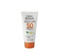 Corine de Farme - Crema protettiva Viso & Corpo SPF50 - Alta protezione UVA & UVB - Monoï de Tahiti - Resistente all'Acqua - Made in France - 50 ml