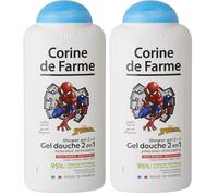 Corine de Farme Gel doccia extra morbido - Detergente corpo e capelli 2 in 1 per bambini, Spiderman, 300 ml (Confezione da 2)