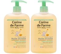 Corine de Farme, Olio detergente nutriente 500 ml per bambini, estratto di calendula, ipoallergenico, pulizia delicata per pelle secca molto secca, adatto ai capelli, 97% ingredienti naturali