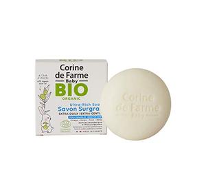 Corine de Farme - Sapone solido surgras biologico per il bambino extra morbido all'olio d'oliva per corpo/viso/capelli, certificato biologico Ecocert - Produzione 100% francese