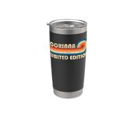 CORINNA Retro 70s 80s Sunset Stripe Bicchiere termico in acciaio inox doppia parete