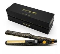 CORIOLISS C Trip Mini | Piastra per capelli da donna | Ferro arricciacapelli e raddrizzatore in titanio per capelli fini | Ferro professionale con controllo della temperatura (Leopard Gold)