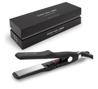 Corioliss C-Trip | Mini Piastra per Capelli Ionica Professionale in Titanio | Perfetta per lisciare e creare onde e ricci | Con controllo della temperatura (Black)