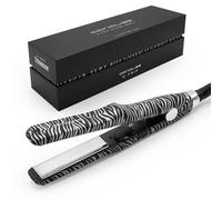 Corioliss C-Trip | Mini Piastra per Capelli Ionica Professionale in Titanio | Perfetta per lisciare e creare onde e ricci | Con controllo della temperatura (Zebra Silver)