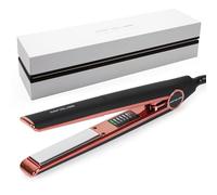 CORIOLISS C1 Piastre per capelli per le donne | Piatti di titanio e curling per capelli fini | Ferro professionale con controllo della temperatura Black Copper Soft Touch
