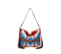 CORIOS Borsa a Mano con Frange da Donna Stile Boho Borsa a Spalla Borsa a Tracolla con Motivo Geometrico Etnico Retro Bohemien Tote Borsa Spiaggia Borse Messenger in Tela Multicolore G