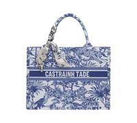 CORIOS Borsa a Mano con Motivi Etnici Stampati da Donna Bohemien Borse a Tracolla a Spalla Moda Elegante Borsa per Laptop Borsa Portadocumenti Borsa da Lavoro Ventiquattrore Tote di Tela Blu L