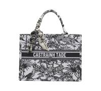 CORIOS Borsa a Mano con Motivi Etnici Stampati da Donna Bohemien Borse a Tracolla a Spalla Moda Elegante Borsa per Laptop Borsa Portadocumenti Borsa da Lavoro Ventiquattrore Tote di Tela Nero L