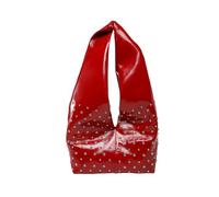 CORIOS Borsa a Mano da Donna Borsa a Tracolla a Spalla in PU Pelle Borsa Sotto il Braccio con Design a Rivetti Borsa per la Spesa con Capacità Media Stylish Tote per Lavoro Shopping Viaggio Rosso