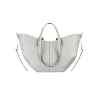 CORIOS Borsa a Mano da Donna Borse a Spalla a Tracolla a Forma di Mezzaluna PU Pelle Borse Secchiello Grande Borsa per la Spesa Elegante Tote 2 Pezzi per Quotidiano Lavoro e Shopping Grigio Argento L