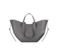 CORIOS Borsa a Mano da Donna Borse a Spalla a Tracolla a Forma di Mezzaluna PU Pelle Borse Secchiello Grande Borsa per la Spesa Elegante Tote 2 Pezzi per Quotidiano Lavoro e Shopping Grigio Argento L