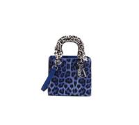 CORIOS Borsa a Mano da Donna con Stampa Leopardo in PU Pelle, Tracolla Impermeabile, Messenger Tote Blu