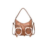 CORIOS Borsa a Mano da donna PU Pelle Borse a Spalla Borsa a Tracolla in Lana di Agnello Grande Borsa per la Spesa Moda Borse Messenger Borsa Tote Leggero Zaino Marrone Chiaro