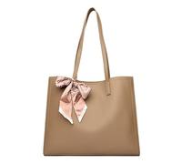 CORIOS Borsa a Mano da Donna Ventiquattrore Portadocumenti Cartella PU Pelle Borsa a Spalla Impermeabile Borsa a Tracolla Grande Borsa per la Spesa Elegante Ufficio Business Borsa Tote Mandorla