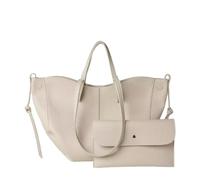 CORIOS Borsa a Mano Donna Borse a Spalla a Tracolla a Forma di Mezzaluna Grande Capacità Borsa per la Spesa PU Pelle Borse Secchiello Elegante Tote 2 Pezzi per Lavoro e Shopping Albicocca L