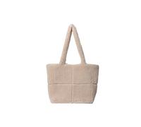 CORIOS Borsa a Mano in Lana di Agnello da Donna Borsa a Spalla in Morbido Peluche Grande Capacità Borsa per la Spesa Retro Borsa Tote Leggero Borsa a Tracolla per Lavoro Shopping Viaggi Cachi