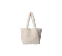 CORIOS Borsa a Mano in Lana di Agnello da Donna Borsa a Spalla in Morbido Peluche Grande Capacità Borsa per la Spesa Retro Borsa Tote Leggero Borsa a Tracolla Bianco