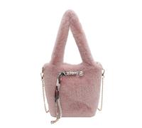 CORIOS Borsa a Mano in Morbido Peluche da Donna Morbido Borsa a Spalla Piccolo Borsa per la Spesa Retro Carino Borsa a Tracolla Leggero Borsa Tote Elegante Borse Messenger Borse Secchiello Rosa